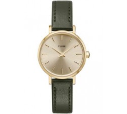 Montre CLUSE, Montre Boho Chic Petite - Leather Green Gold
