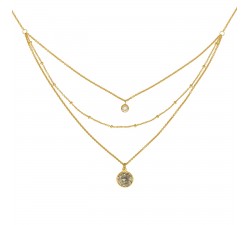 COLLIER OR OXYDE ROND LAQUE