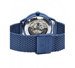 Montre Pierre Lannier,  Homme AUTOMATIC Montre Homme IMPACT Cadran Bleu Bracelet Acier Milanais Bleu