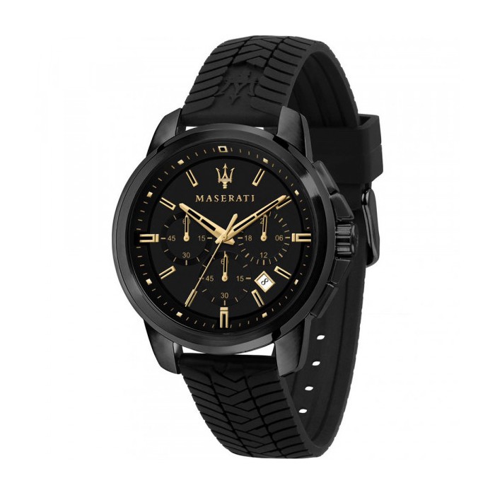 Montre Maserati Successo en Silicone Noir