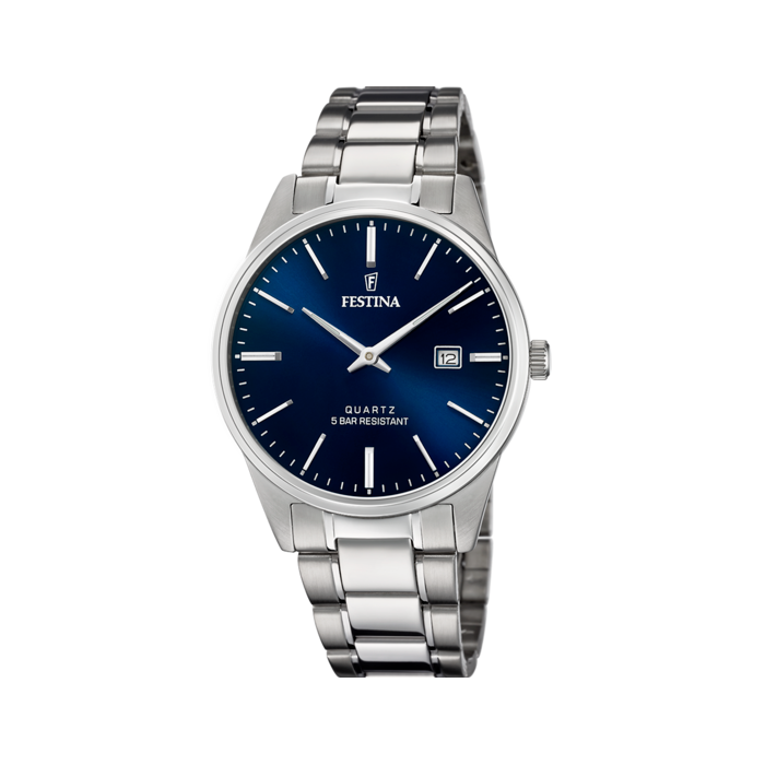 MONTRE FESTINA F20511/3 BLEU, BRACELET ACIER INOXYDABLE, HOMME