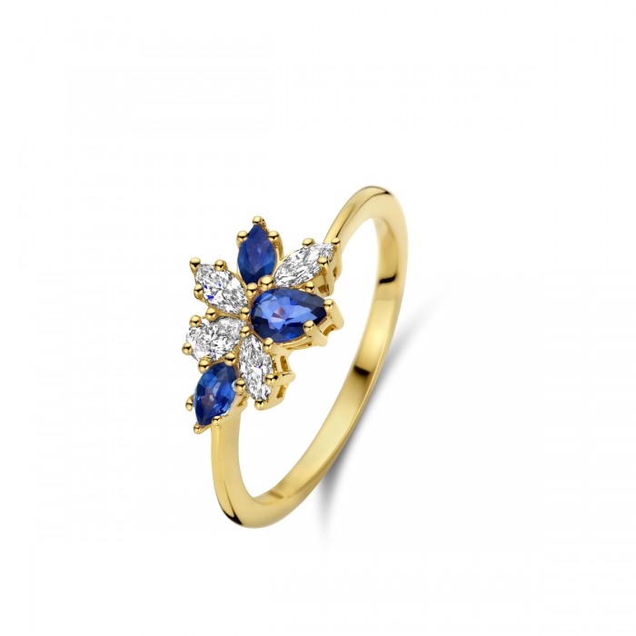 Bague en Or, Saphir et Diamants