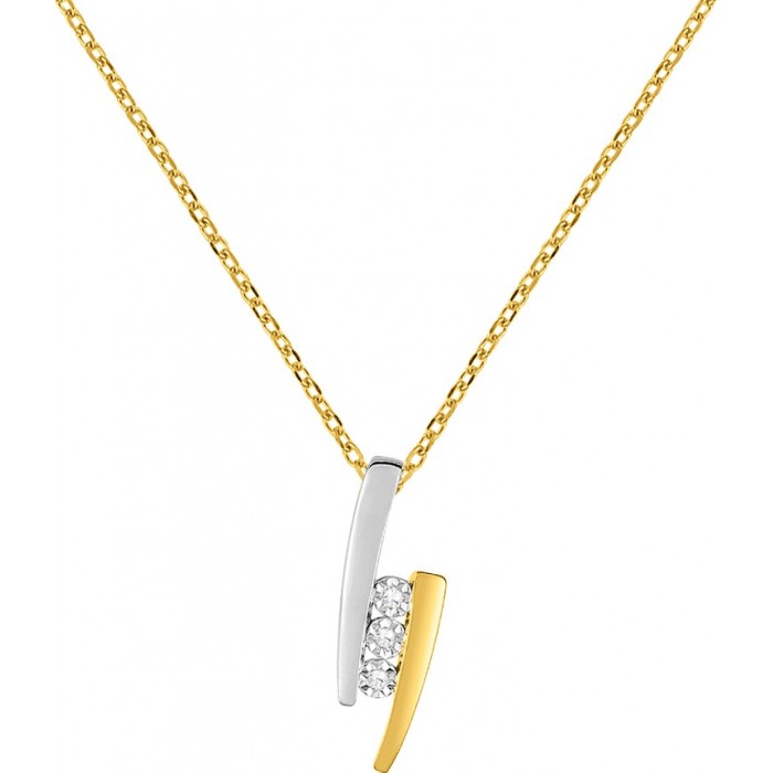 Collier or jaune et diamant