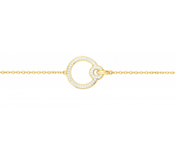 Bracelet Plaqué or jaune oxyde de zirconium