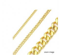 CHAINE MAILLE GOURMETTE, 0.8MM ,OR JAUNE